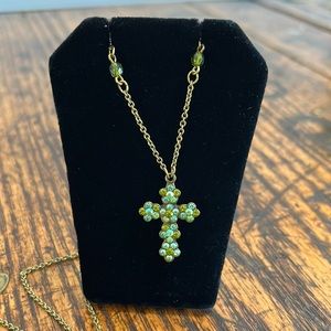 Michal Negrin Swarovski Cross Necklace